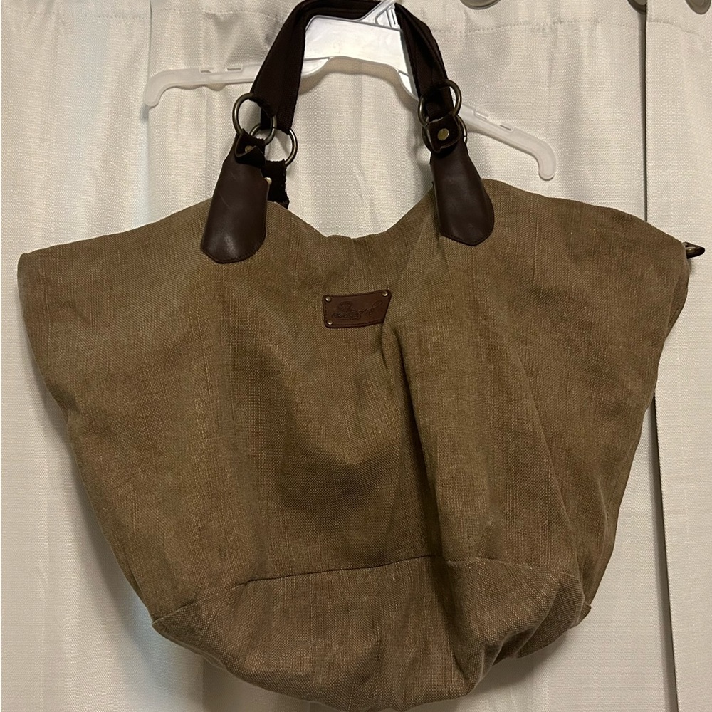 SORIAL New York. Tan canvas bag